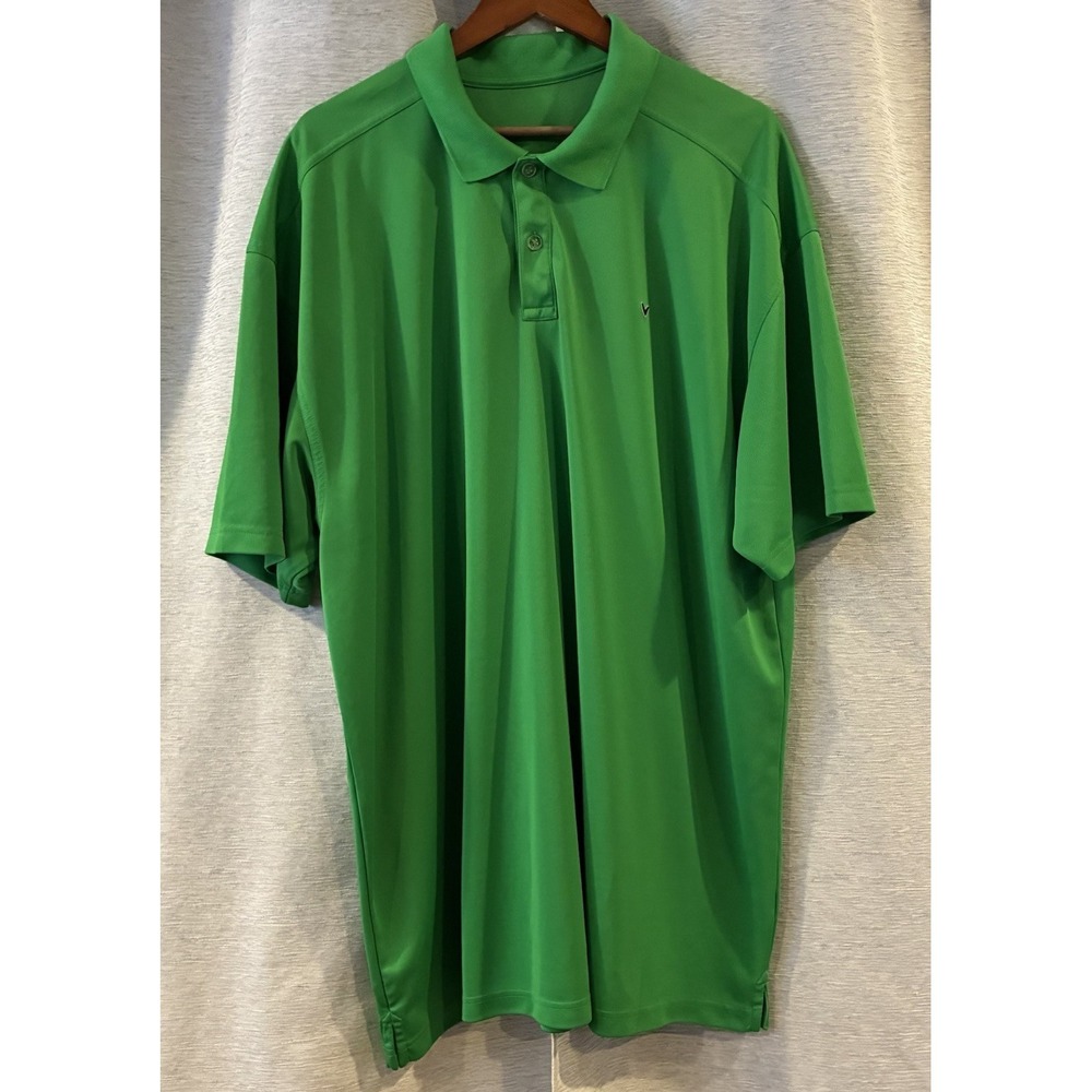 Callaway Opti-Dri Polo Shirt Mens Green Golf Stretch Performance